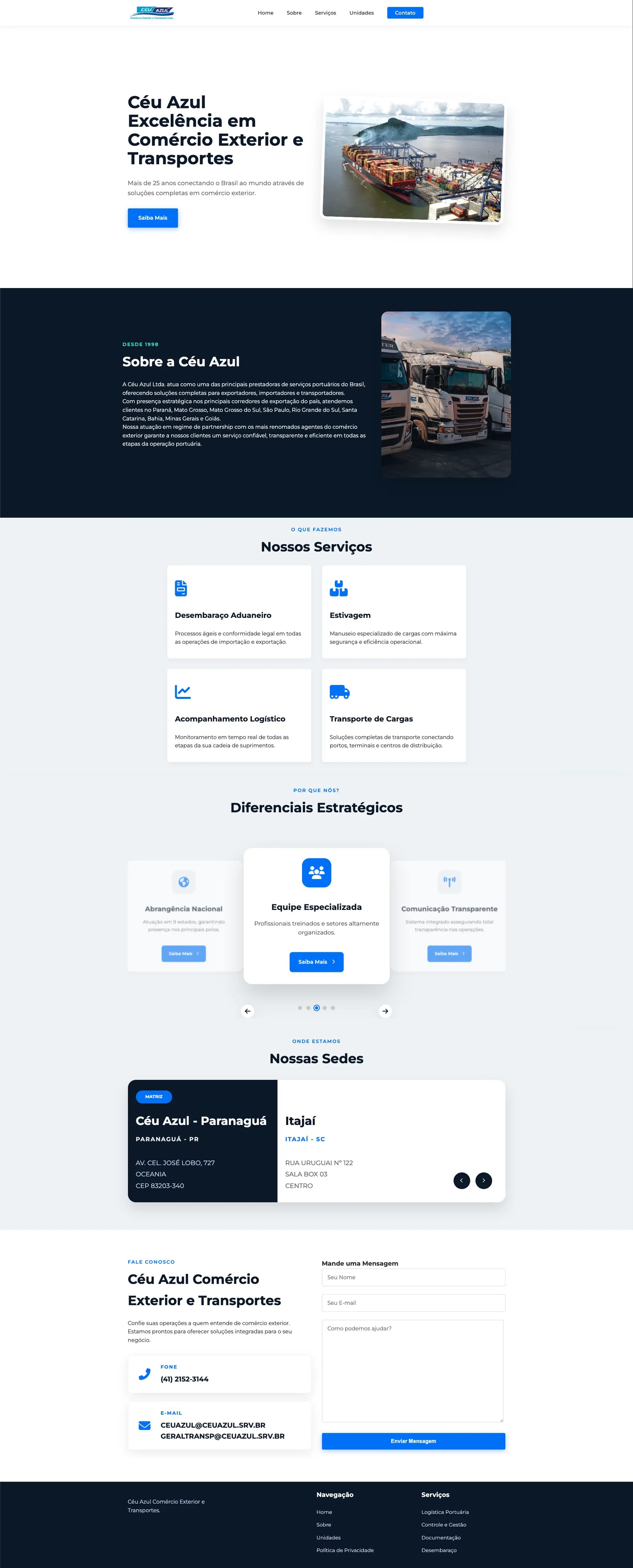 Céu Azul Website Preview